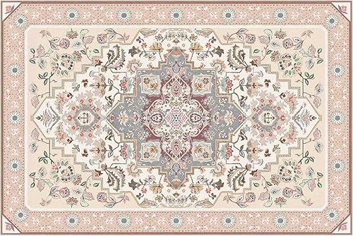 Miniatura 163 de Phantoscope Vintage Collection - Alfombra de área de 8 x 10 pies, alfombra grande para sala de estar, lavable, bohemio, antideslizante