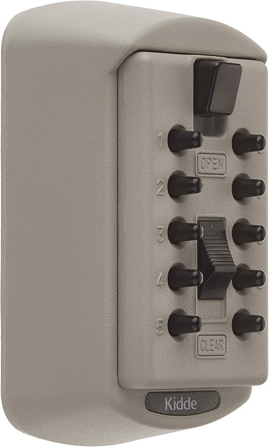 Kidde 001371C Push Button Combo 2Key Lock Box, Clay Small, Combination