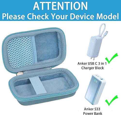 Miniatura 3 de khanka Funda de viaje rígida de repuesto para Anker 533 Power BankAnker Nano Power Bank, cargador portátil de 10000 mAh (PD 30 W máx. Leistung),