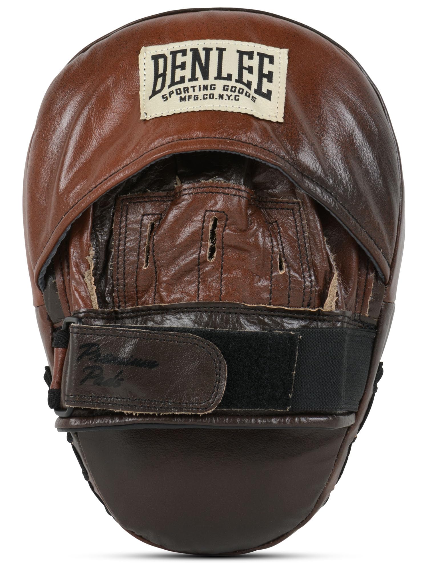 BENLEE Rocky Marciano Premium Pad Manoplas, Adultos Unisex, Marrón/Negro/Beige