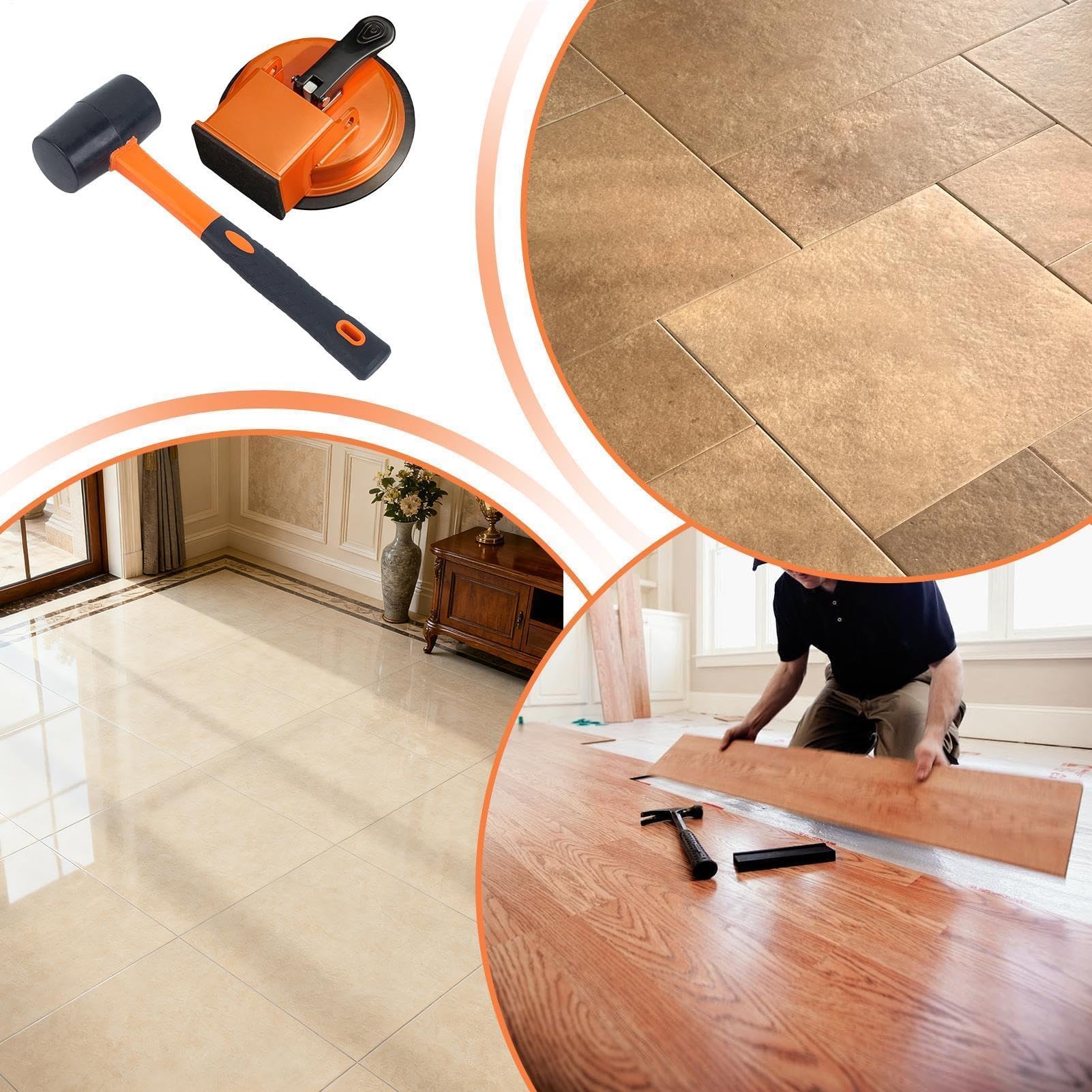 Kit de reparación de suelos laminados, herramientas de instalación de parquet para suelos rígidos, renovación y reparación de madera dura, fácil de usar, perfecto para mejoras del hogar