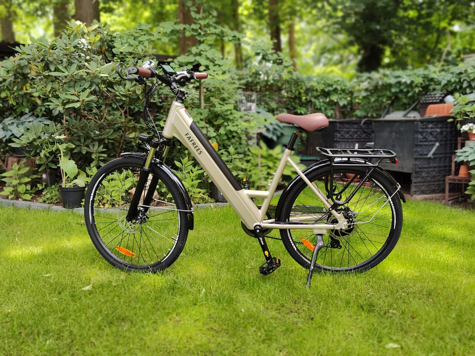 Fafrees F26 Pro Bicicleta Eléctrica, 250W 26" Mujer Bici Eléctrica Urbana, 14.5Ah/522Wh Batería, Soporta App Móvil, Alcance 90-110KM
