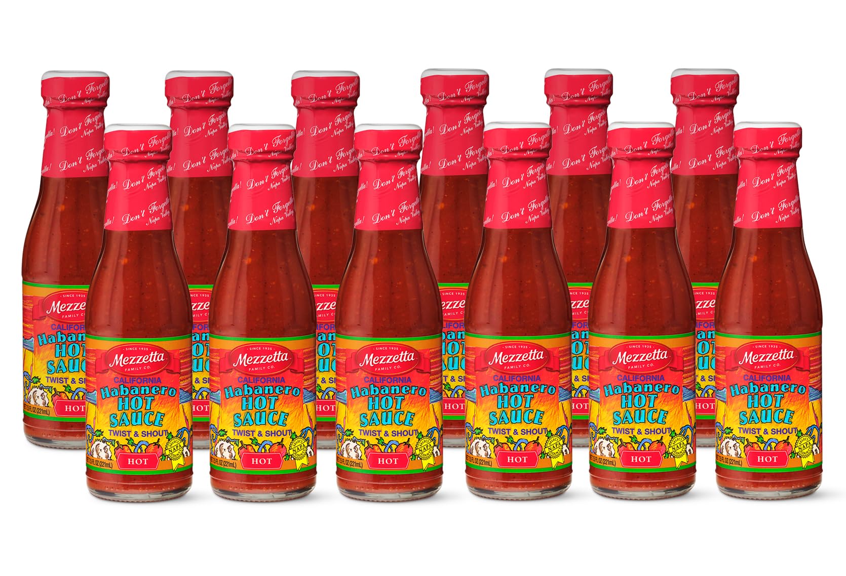 Mezzetta California Habanero Sauce - Keto Hot Sauce for Burritos, Tacos, Hamburgers and Sandwiches - High Heat Flavor for Spicy Food Lovers - 5 Oz -