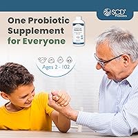Vista 5 de SCD Essential Probiótics - Probióticos líquidos de viaje para mujeres, niños pequeños y hombres, Suplemento probiótico vegano vivo con prebióticos