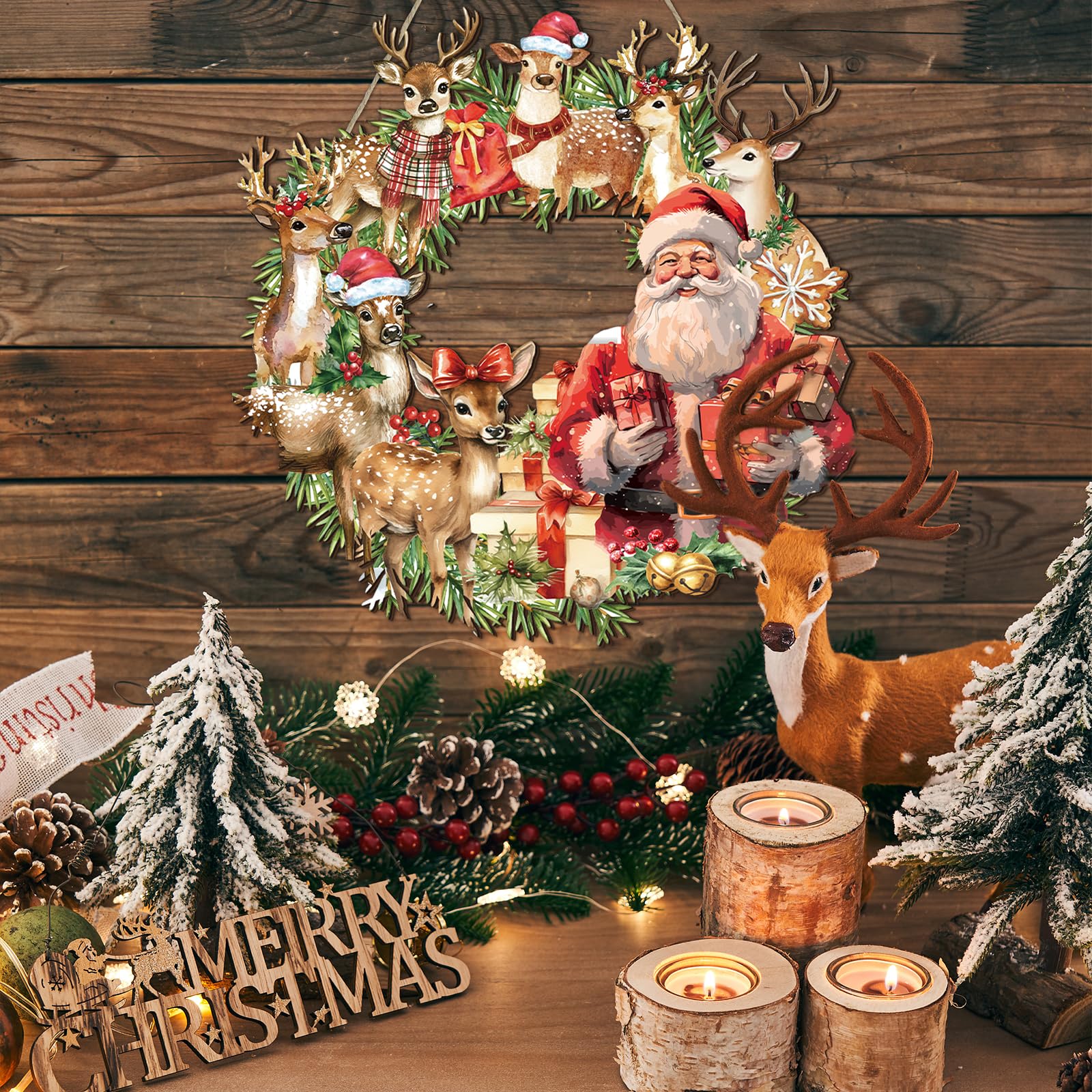 サンタクロース　ビンテージ　壁掛け ヴィンテージ段ボール製サンタクロース切り抜きクリスマス 1960 年代