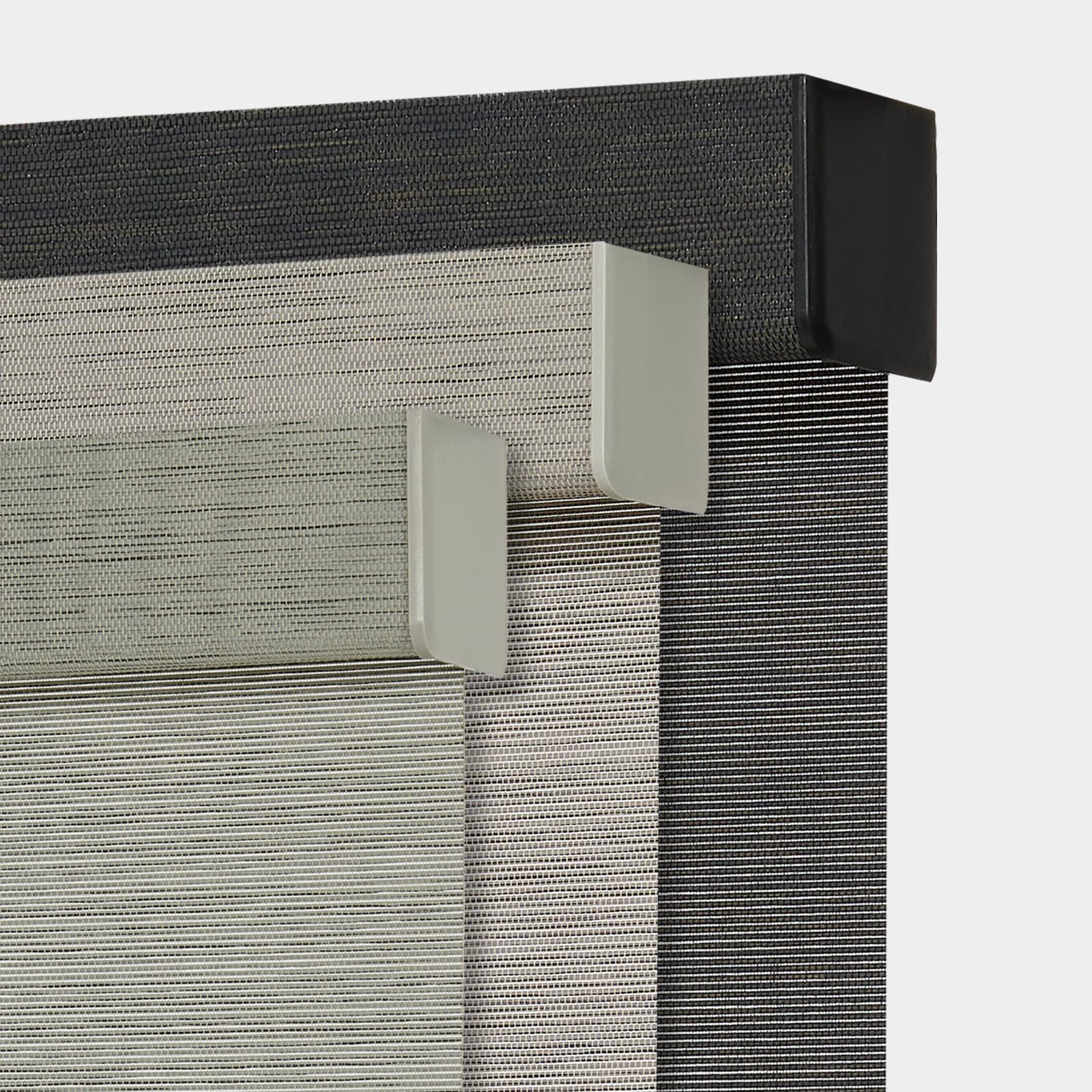 Persilux Custom Size Light Filtering Cordless Roller Blinds Natural Woven Stripes Fabric Thermal Insulation Privacy Roller Shades for Home,Office,Bedroom, Smoke Grey Color(12" W x 36" H)