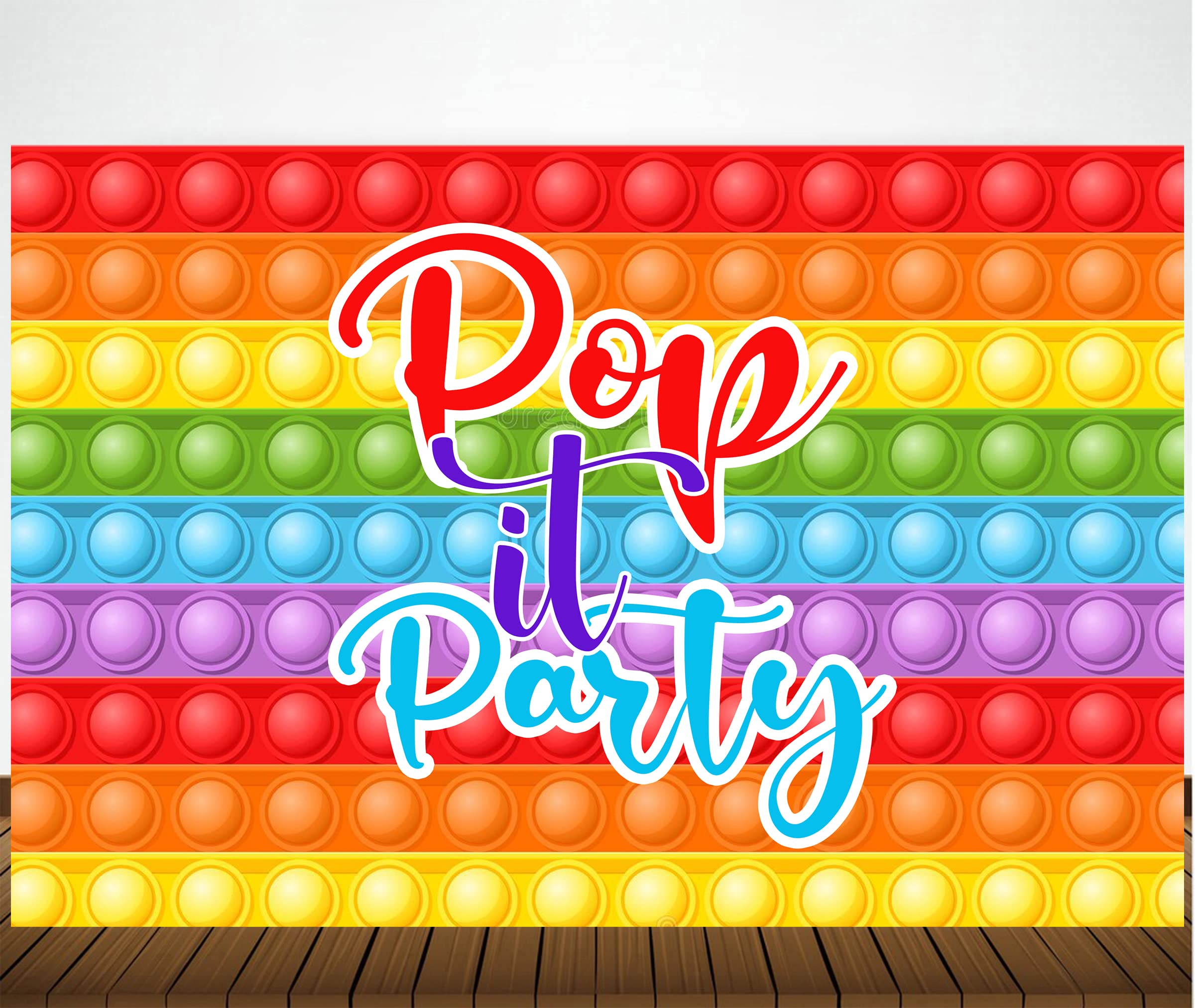 Buy Theme My Party Pop It Birthday Backdrop Banner for birthday