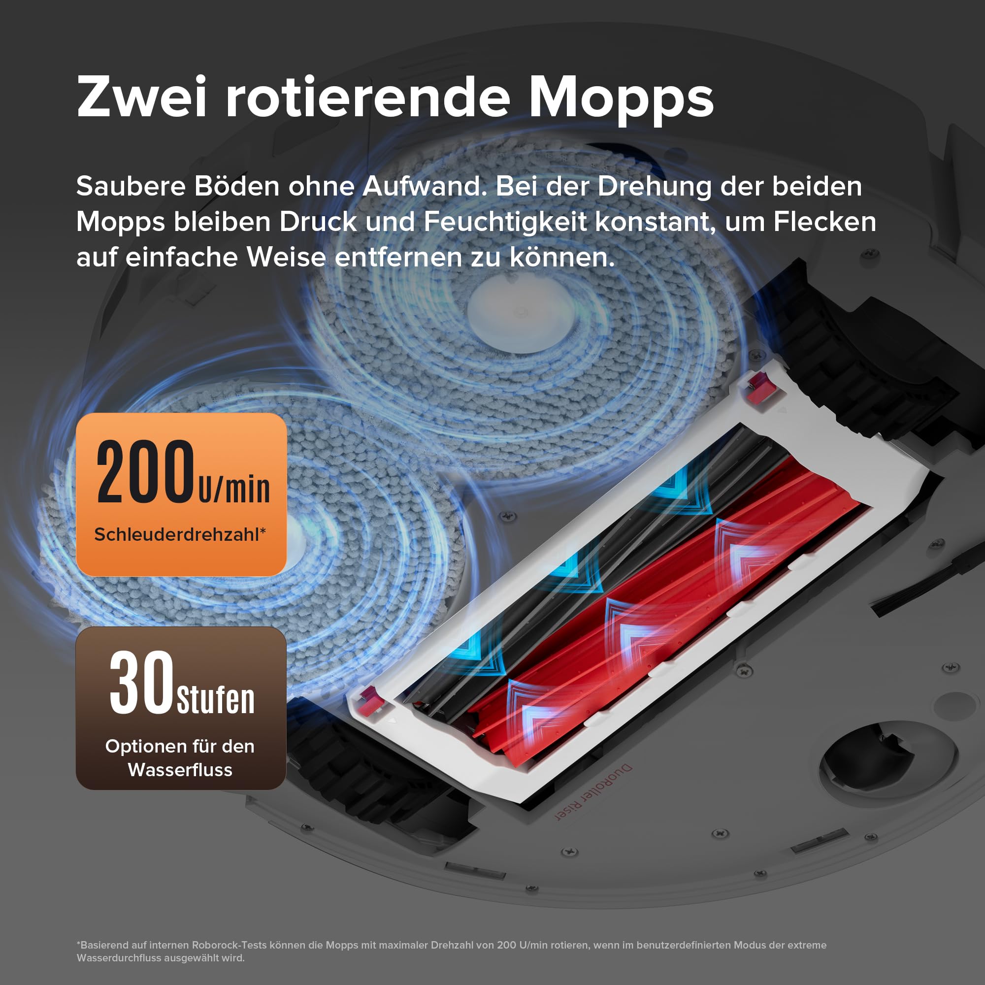 roborock Qrevo Master Saugroboter mit Wischfunktion&Hebarem Wischmopp, Saugkraft von 10.000 Pa, intelligenten Sprachassistenten, App-Steuerung (Weiß) (Generalüberholt)