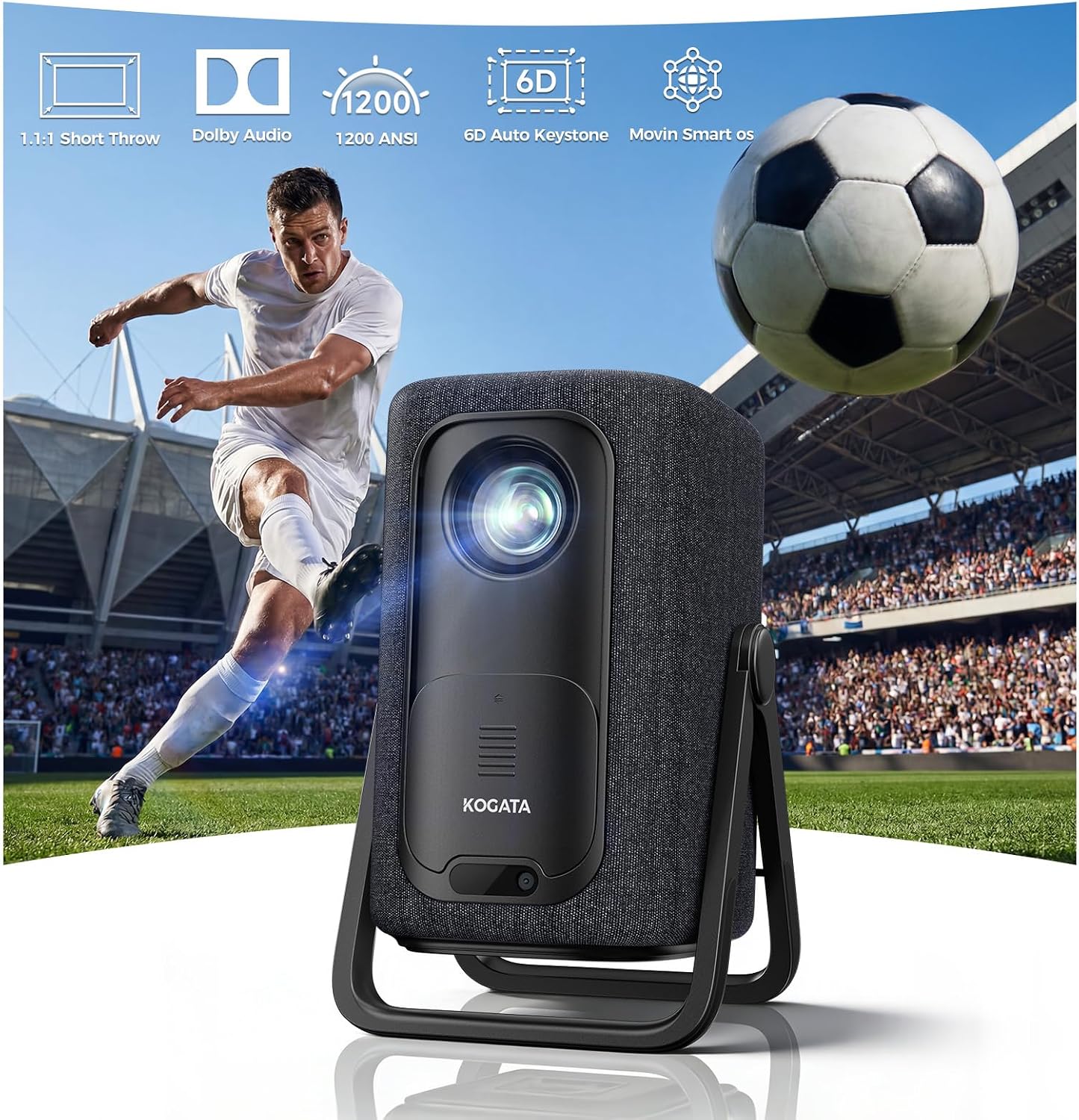Short Throw Projector 4K Compatible...