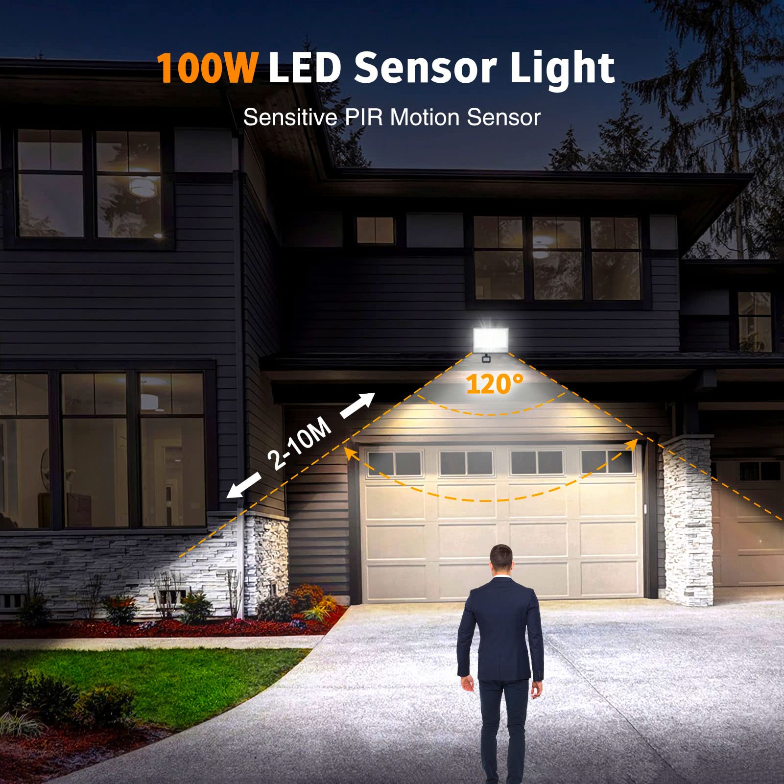 YIQIBRO LED Flutlichtstrahler Mit Bewegungsmelder ? Produktbild-Vorschau 6