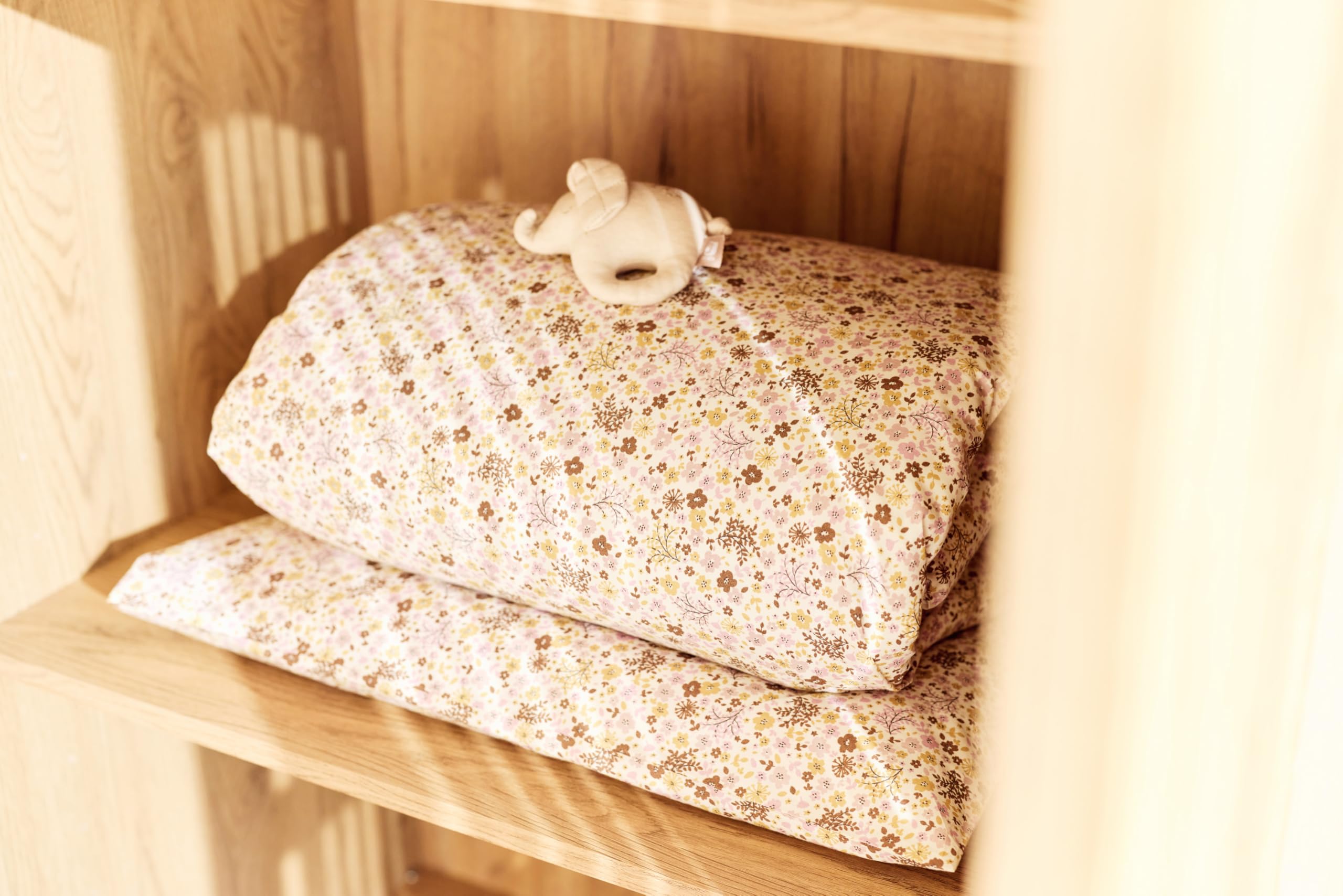 Jollein Juego de Cama Infantil - Flower Fairies - 100x140cm - 100% Algodón - Certificado Oeko-Tex - Juego de Cama para bebé con Funda de Almohada