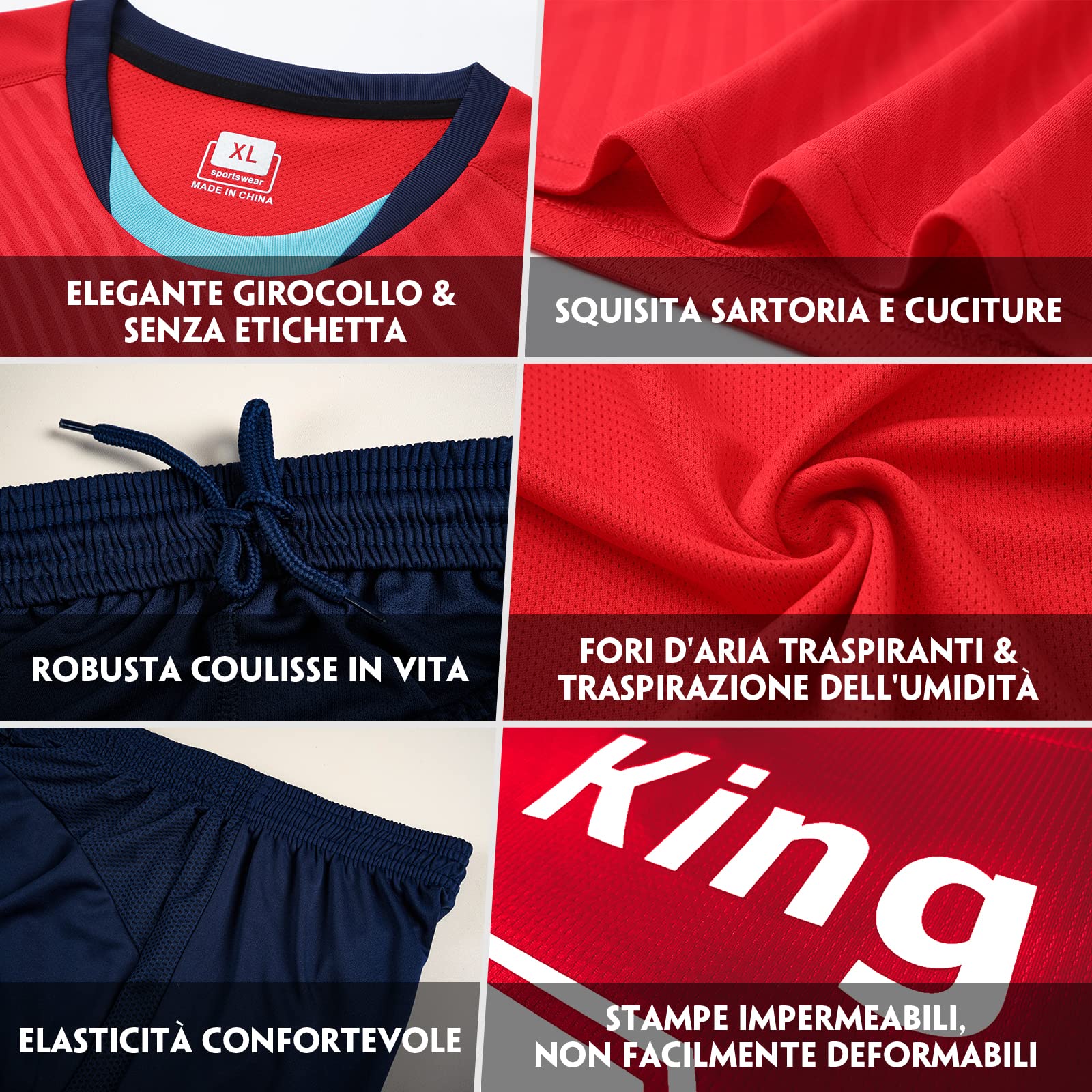 LAIFU Magliette Personalizzate da Uomo e da Bambino Magliette da Calcio Personalizzate con Logo con Nome e Numero a Piacere