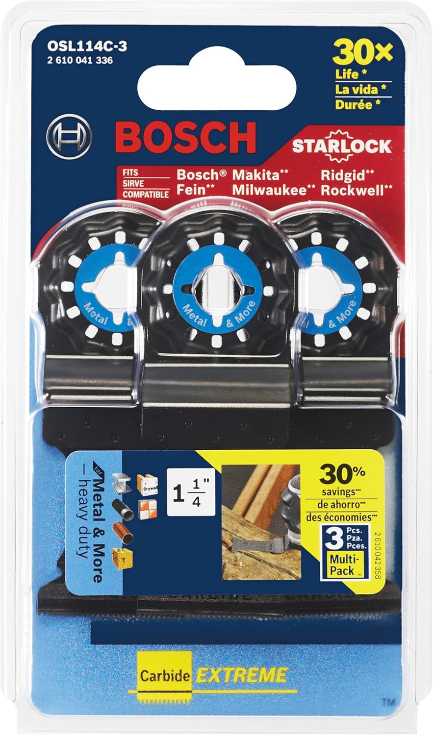 Buy BOSCH Starlock Carbide Oscillating Tool Blades, Multi Tool Blades