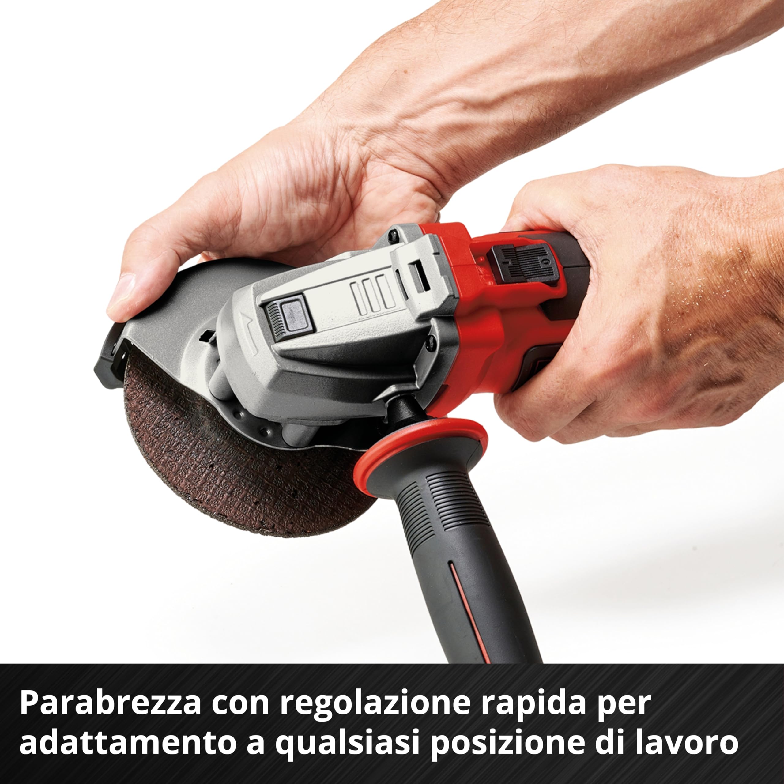 Einhell Smerigliatrice angolare TE-AG 18/125-2 Li - Solo Power X-Change (18 V, disco Ø125 mm, profondità di taglio 33 mm, Softstart, protezione del taglio, senza disco da taglio, batteria esclusa)