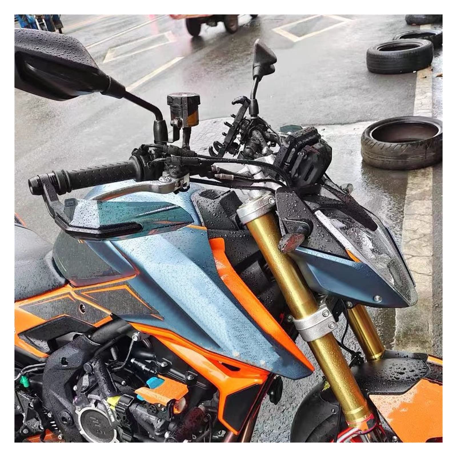 poignée Guidon Garde Protège-Mains Moto pour Kawasaki pour Ninja 125/250/300 /400/650R/1000/1000SX Protège-Guidon Protection des Mains (Color : Orange poignée Guidon Garde Protège-Mains Moto pour Kawasaki pour Ninja 125/250/300 /400/650R/1000/1000SX Protège-Guidon Protection des Mains (Color : Orange