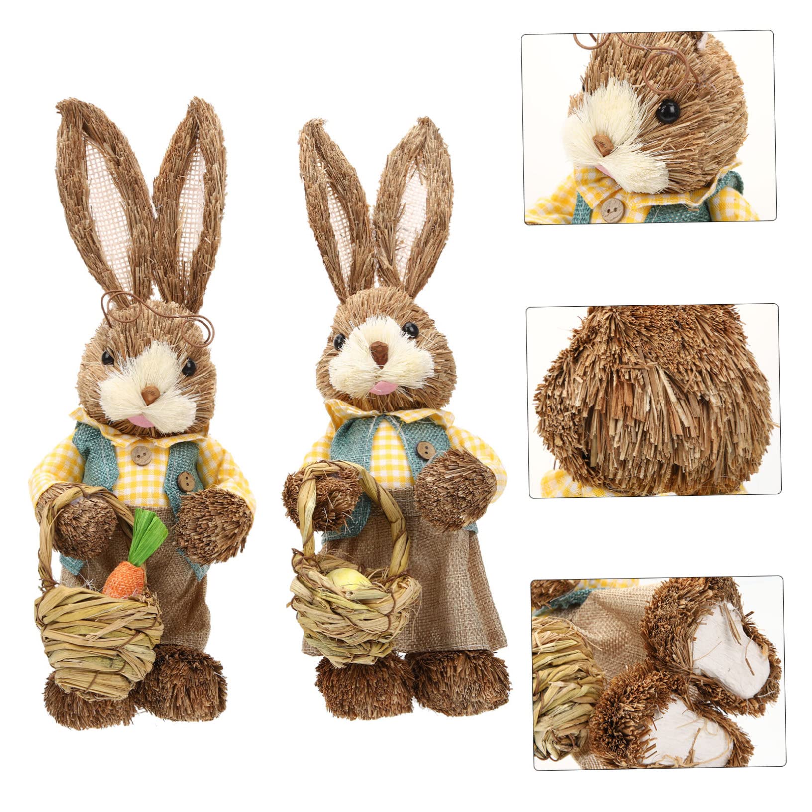 STOBAZA 4stücke Handgefertigte Hasenfiguren Aus Deko-Elemente Für Garten Und Ostern Niedliche Osterhasen Ornamente Für Kinderzimmer Und Frühlingsfest-Dekoration