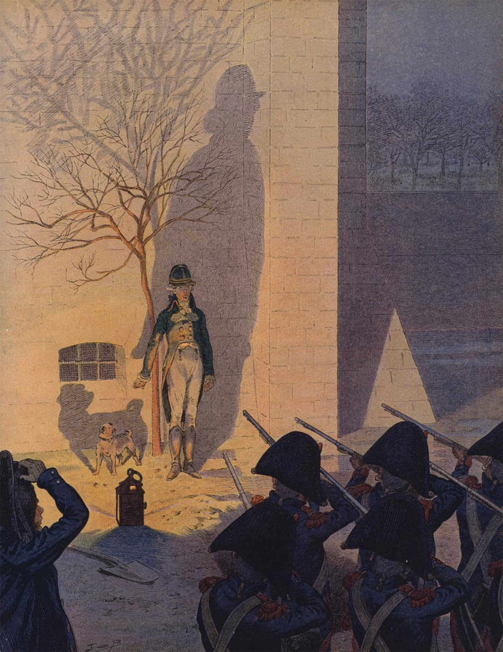 POSTERIIk Vintage Classic Picture Landscape Artwork the Execution of the Louis Antoine by Jacques Marie Gaston Onfray De Breville Portrait Canvas Painting for Office Home Decor 60x90cm