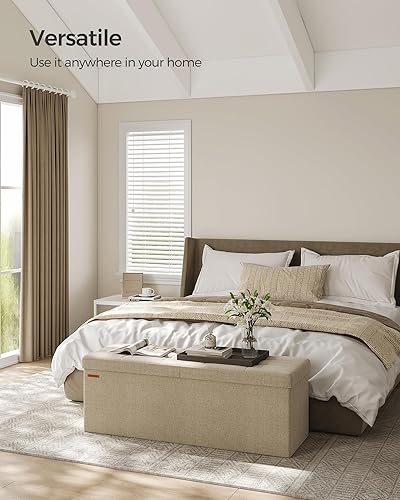 Miniatura 10 de SONGMICS MAZIE Collection - Otomana de almacenamiento de 43 pulgadas, banco de almacenamiento plegable con tapa abatible, capacidad de carga de 660