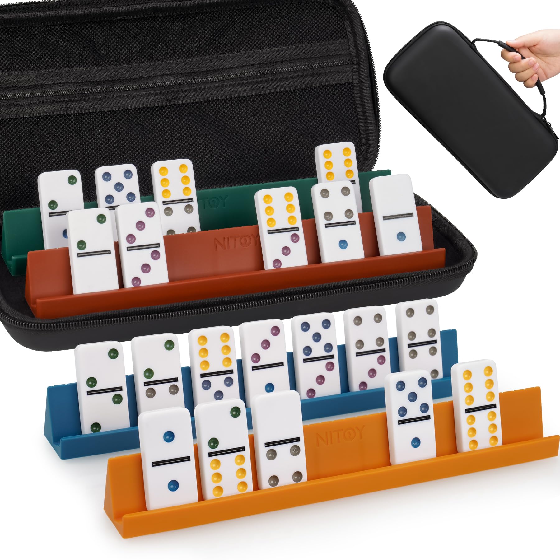 Amazon.com: NiToy Double 6 Dominos Set for Adults with 28 Tiles