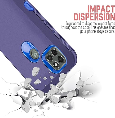 Miniatura 6 de Funda protectora para Motorola Moto G9 Power con protector de pantalla integrado, soporte giratorio con clip para cinturón, funda protectora de