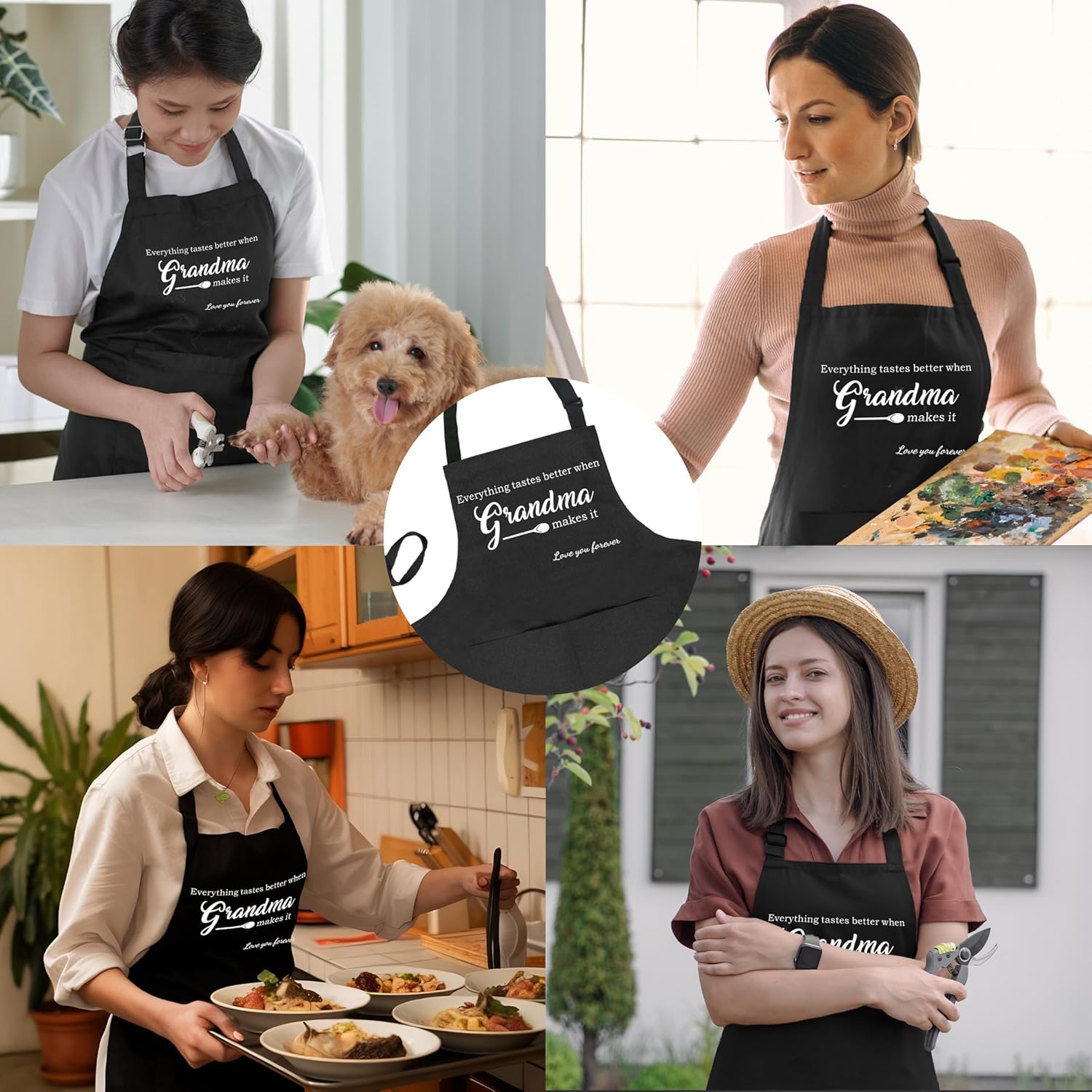 Nonna Gifts Apron, Nonna Gifts, Grandma Gifts, Cooking Aprons for Women - Image 3