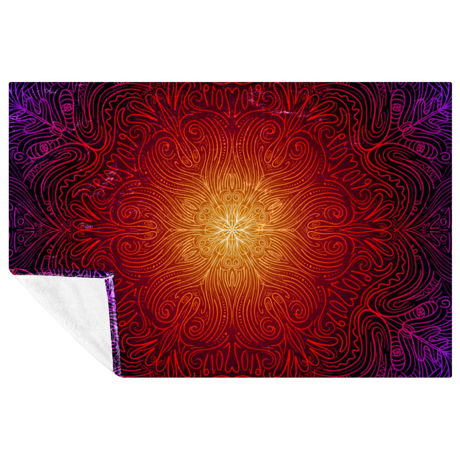 Couverture douce et chaude mandala, jeté de lit haut de gamme