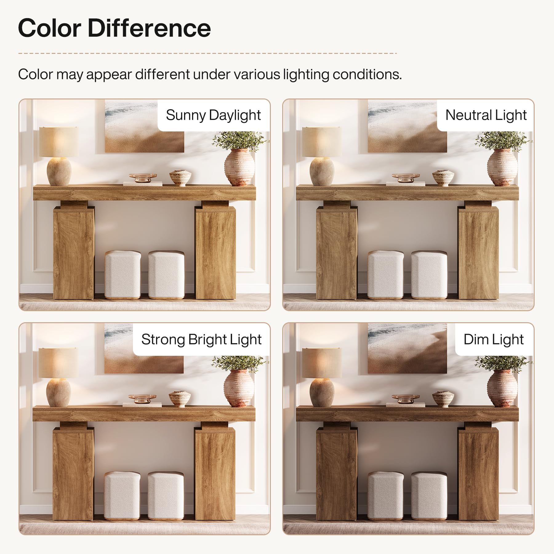 Tribesigns Mesa Consola de160 cm de Largo, Mesa de Entrada de Granja detrás del sofá, Mesa de Entrada de Madera para vestíbulo, Muebles Modernos para decoración de Sala de Estar, Entrada (Natural)