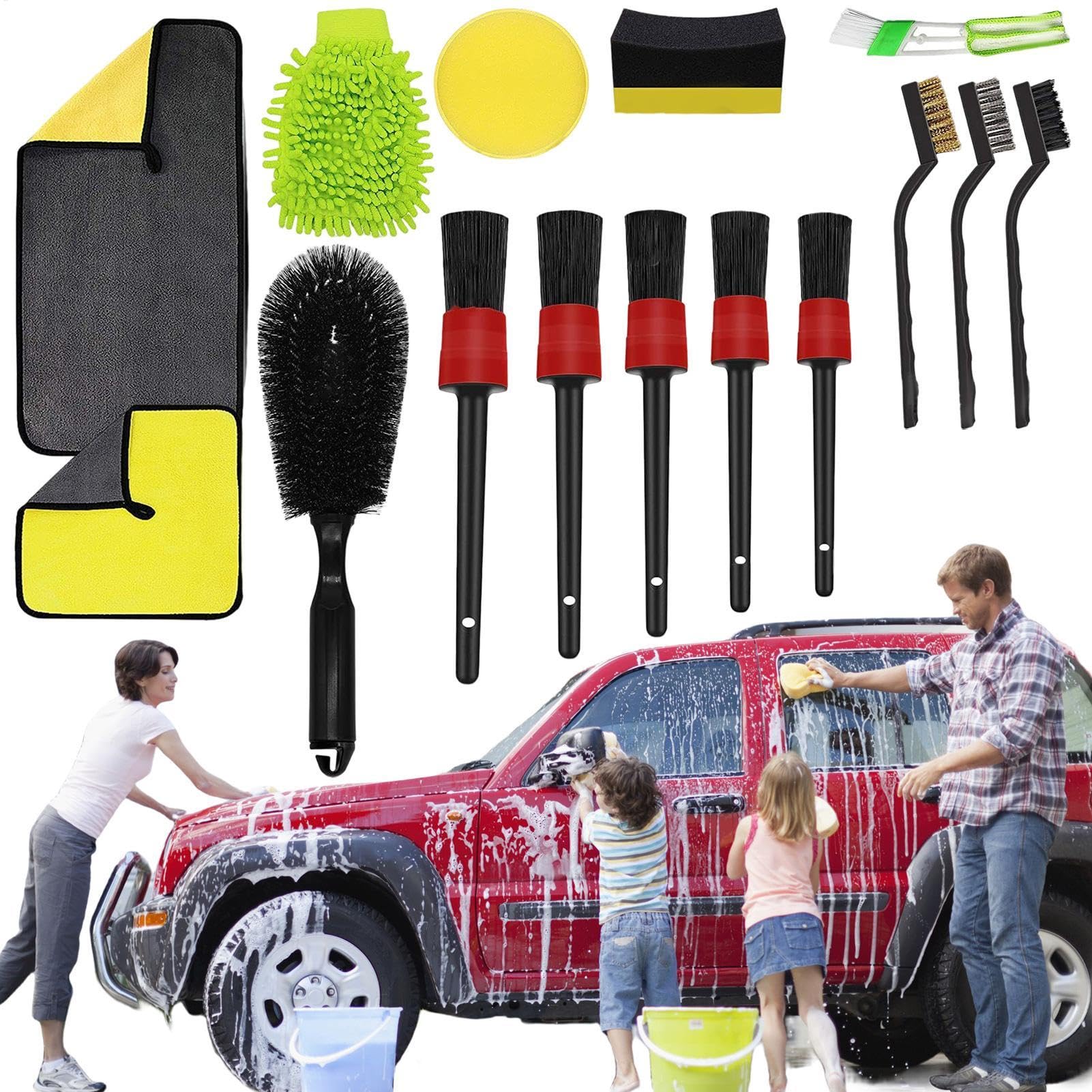 Kit de brosse de nettoyage intérieure de voiture pour éliminer la poussière des grilles d'air