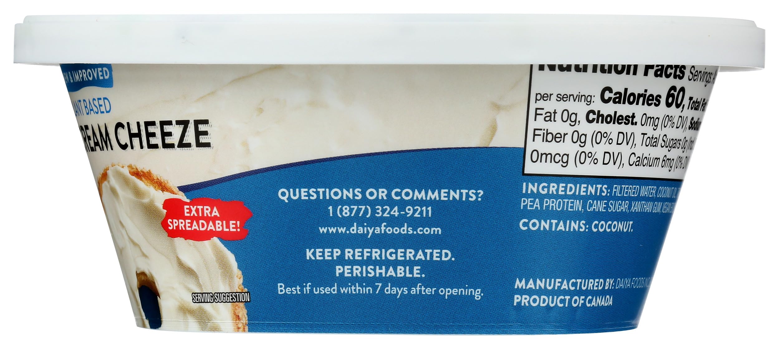 Daiya Plain Cream Cheese Style Spread 8 oz — view 7