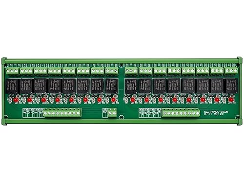 Montaje en carril DIN 16 SPDT 10Amp Power Relay Interface Module (DC 12V)