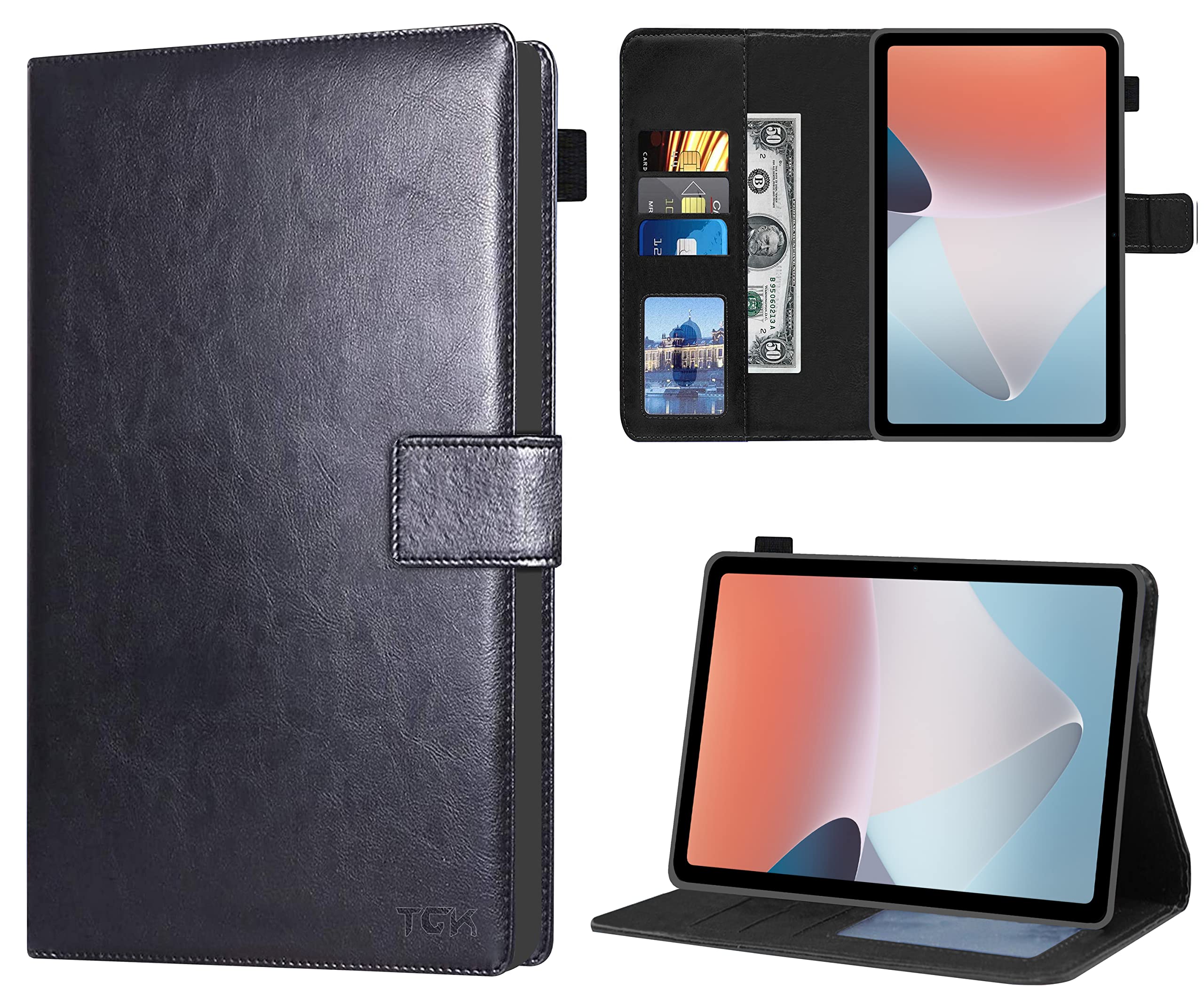 TGK Multi Protective Wallet Leather Flip Stand Case Cover for Oppo Pad Air 10.36 inch Tablet, Black (B0B7XBXDTD) Amazon Price History, Amazon Price Tracker