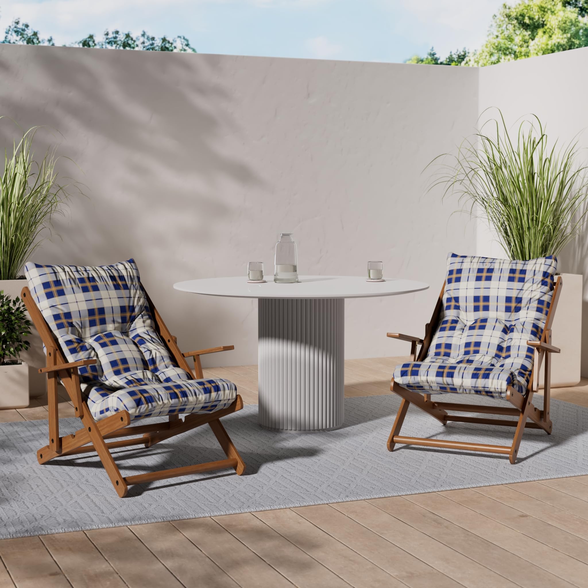 Totu00f2 Piccinni Poltrona Sedia SDRAIO HARMONY PATCHWORK Relax Struttura  In Legno Pieghevole Posizioni MADE IN ITALY (Moon, Struttura Naturale