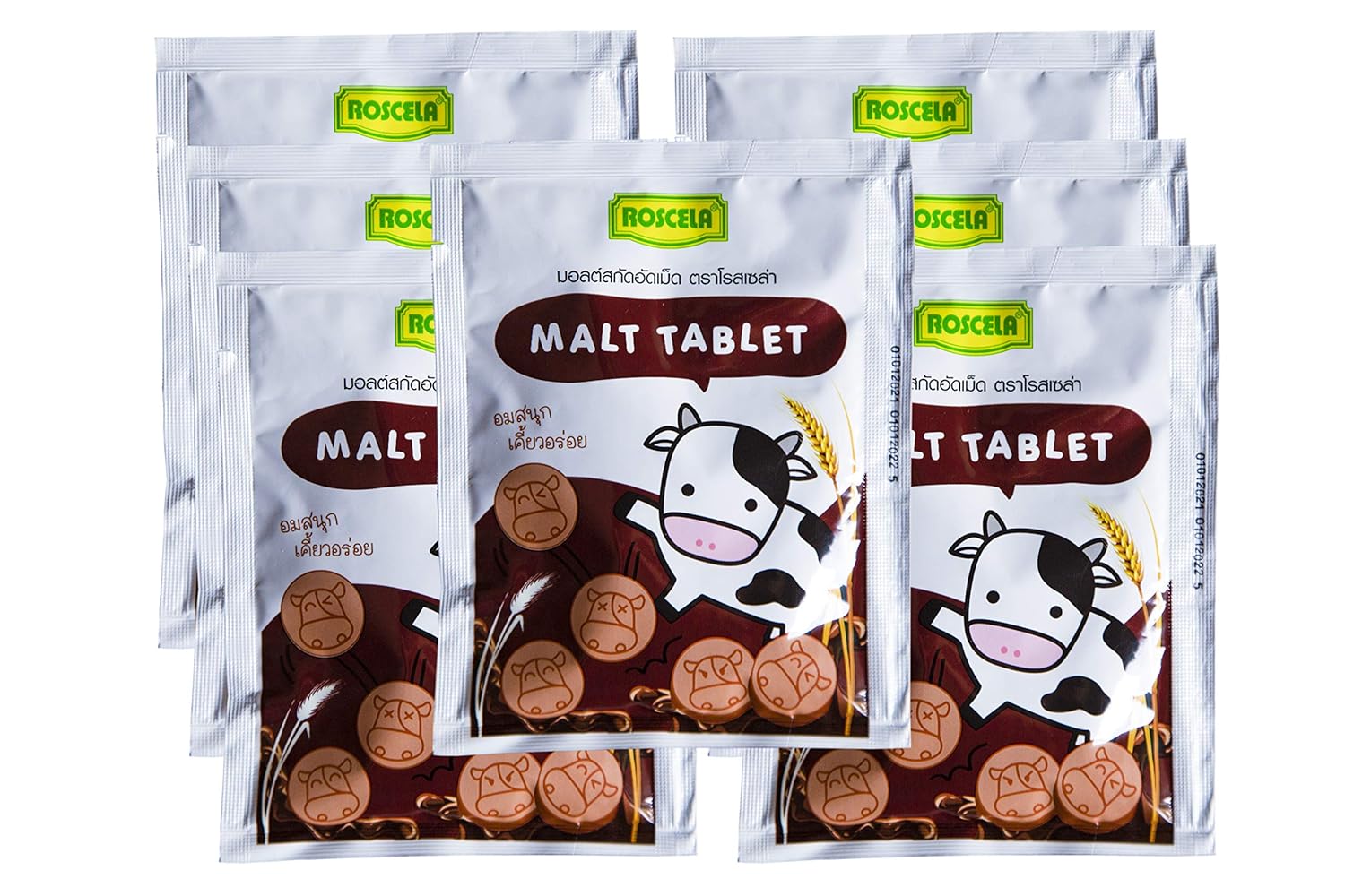 Roscela Tablet Malt Candy, 20g 7 Packs Grocery & Gourmet