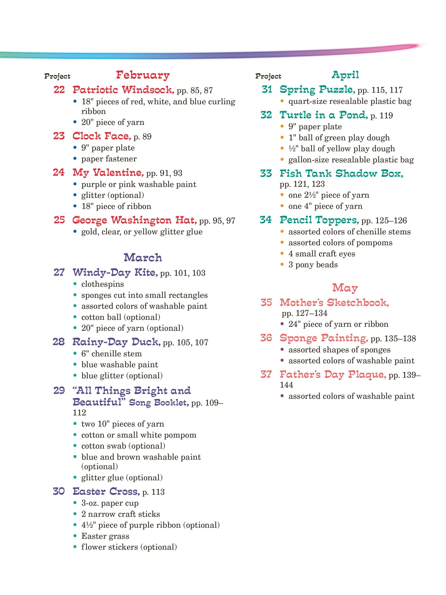 Art Projects K5 - Abeka 5 Year Old Kindergarten Art and Craft Book - Image 5