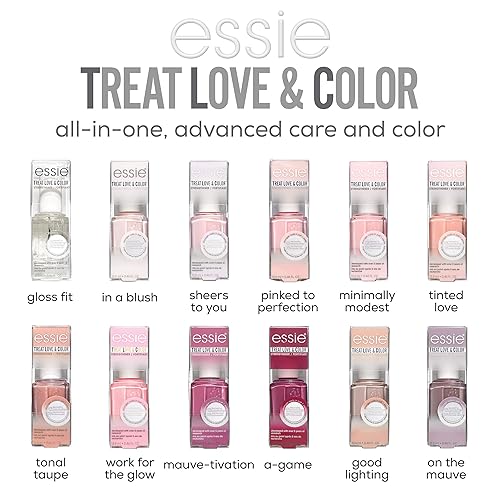 Miniatura 3 de essie Treat Love & Color - Esmalte de uñas para uñas normales a secasquebradizas, malva-Tivation, 0.46 onzas líquidas
