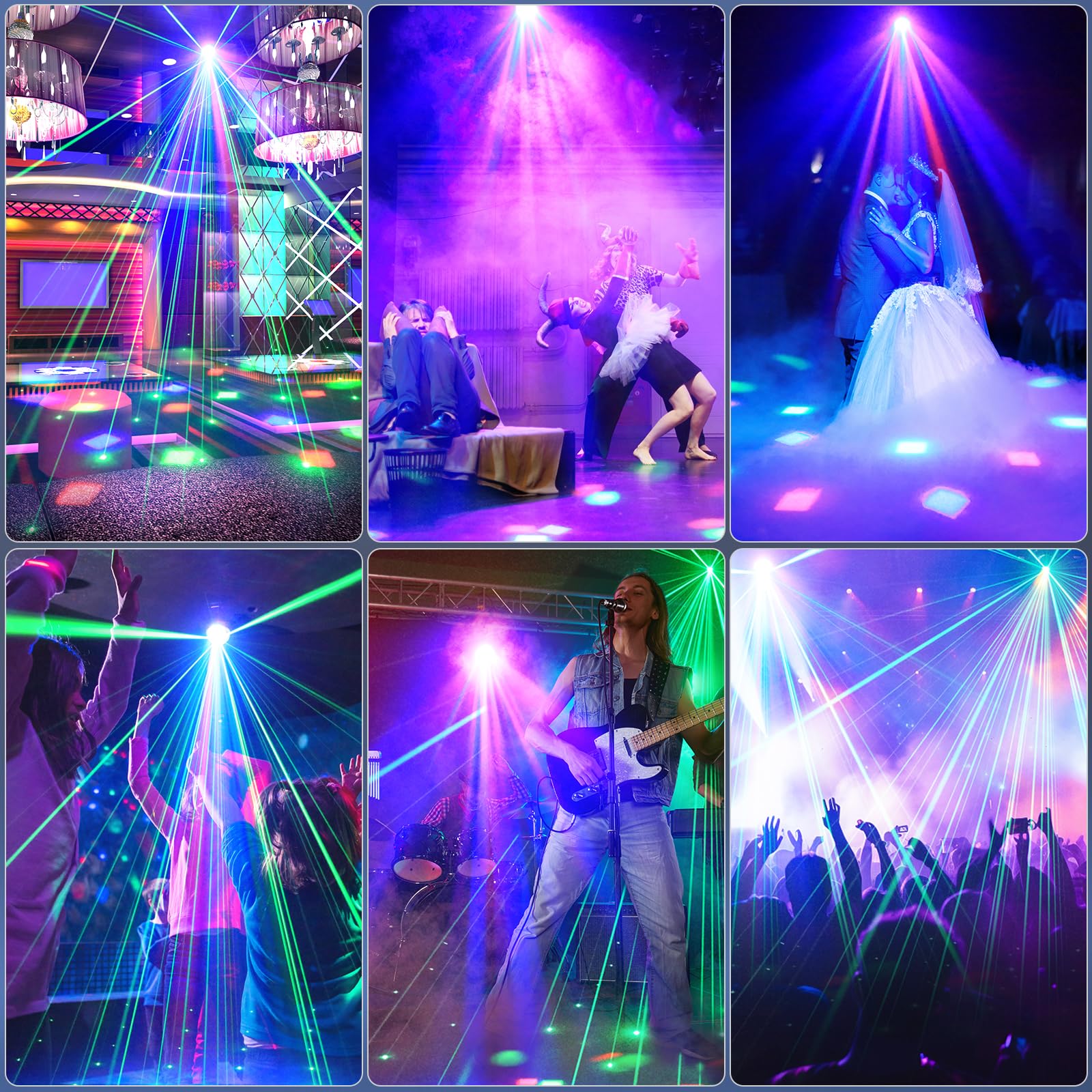 Mini Lámpara de Escenario Cabeza Móvil 30W, Luz de Discoteca RGB LED con Control Remoto Gobo DJ Efectos de Iluminación DMX512 Estroboscópico con Apertura para Fiestas Bar KTV Bodas