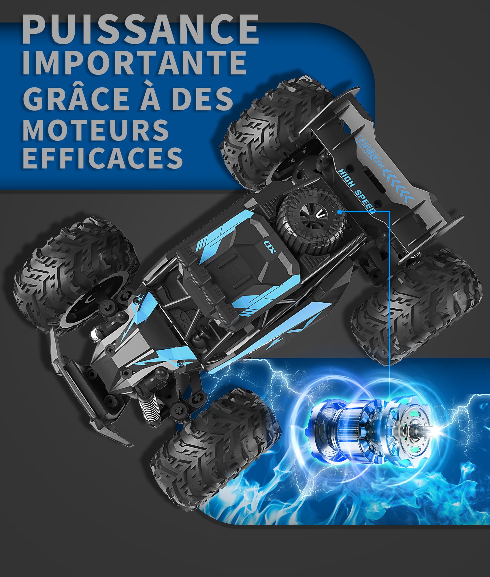 Carox 1:18 Monster Truck, 25 km/h, niños desde 6 años
