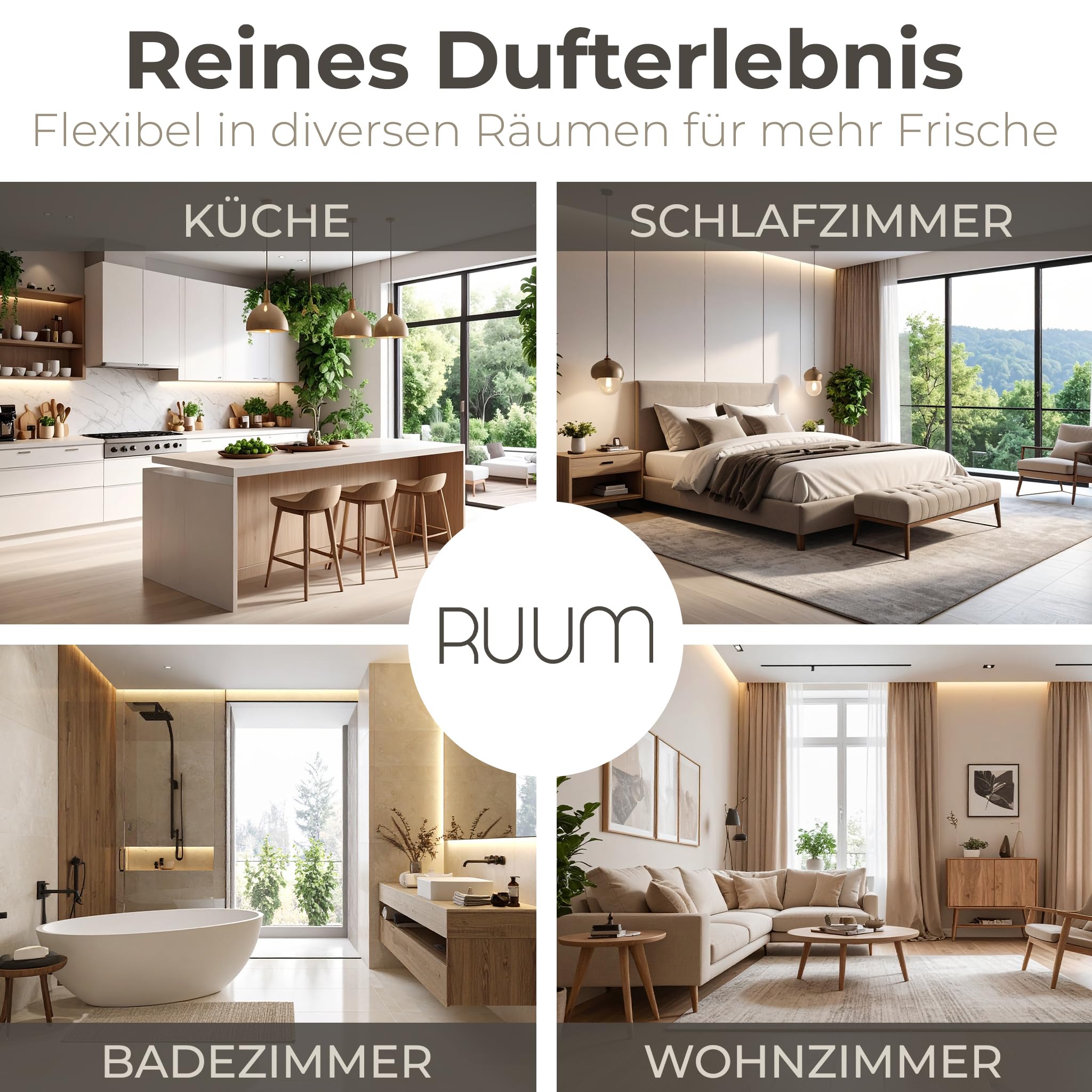 RUUM Lufterfrischer Nachfüller Duft-Mix 250ml (12er Pack) | Raumduft-Spray-Nachfüller, kompatibel mit Freshmatic Max, Duft-Mix aus verschiedenen Sorten