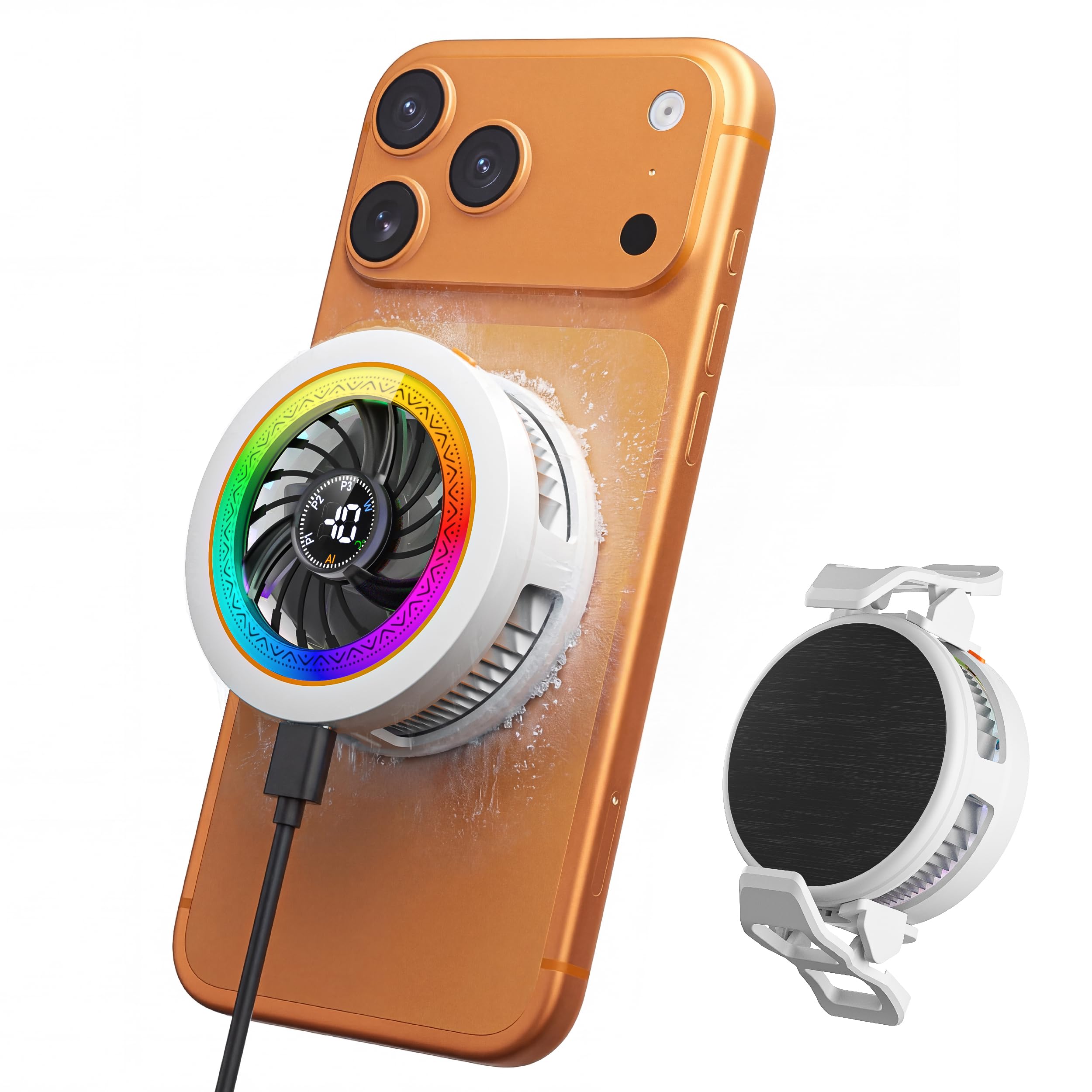 スマホクーラー【Ai自動パワー調節】スマホ冷却ファン ペルチェ素子 MagSaf…