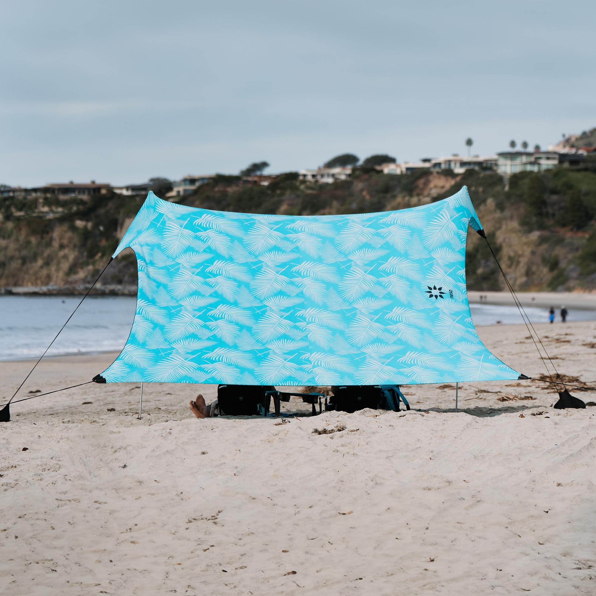 Neso Tents Gigante Beach Tent, 8ft Tall, 11 x 11ft, Biggest Portable Beach Shade, UPF 50+ Sun Protection, Reinforced Corners and Cooler Pocket