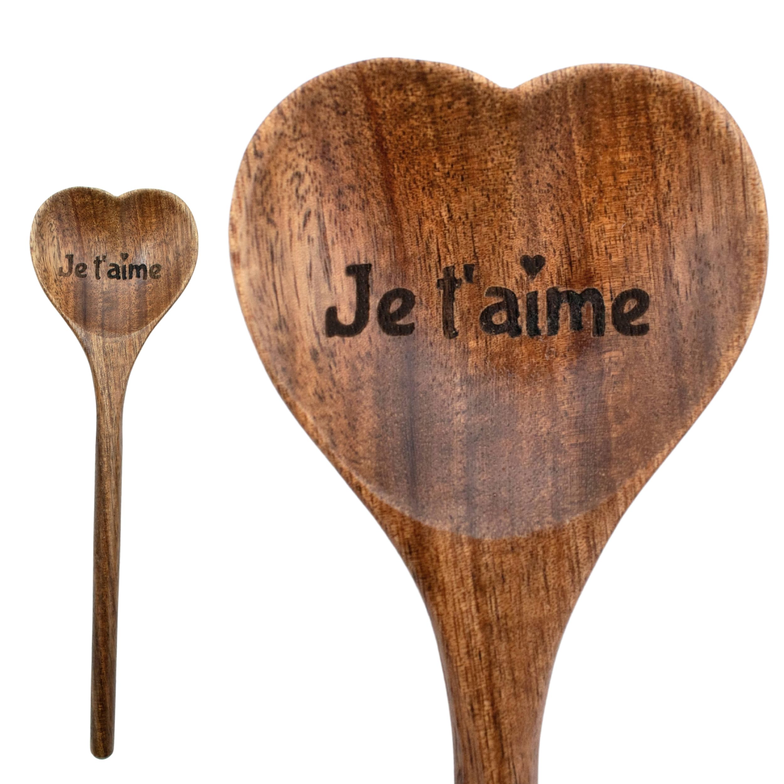 Cuillère En Bois Je T'aime - Cuillère Personnalisée Gravée ERNESTINE - Cadeau Saint Valentin Original