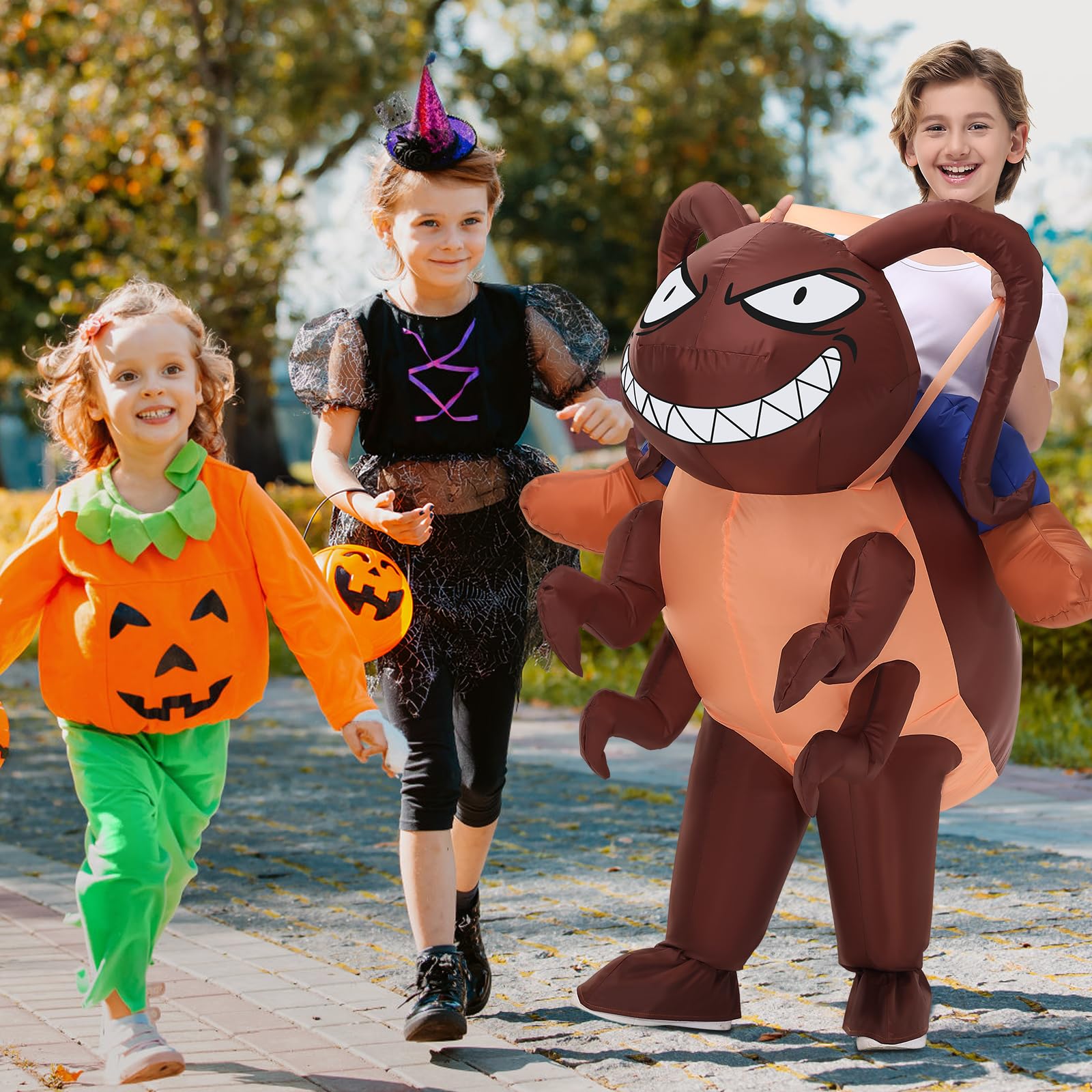 Nadmuchiwany kostium karalucha, karalucha, dmuchany kostium dla dorosłych, mężczyzn, kobiet, kostiumy na Halloween, jazda na karaluchu, nadmuchiwany kostium dla dzieci, impreza cosplay