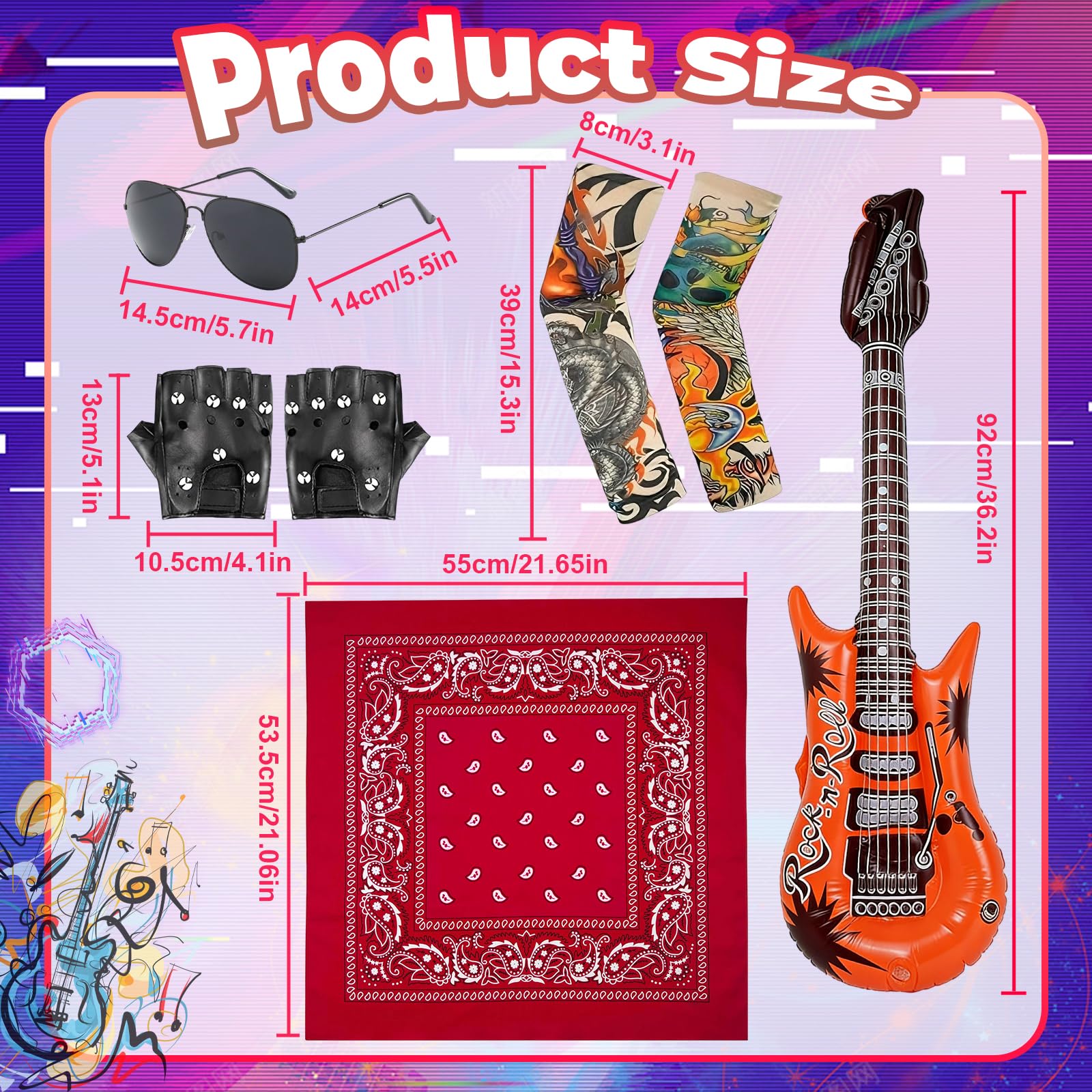 5PCS Rock Star Costume Set - Image 2