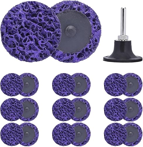 Paquete de 21 discos de tira fácil de cambio rápido de 2 pulgadas para taladro, accesorios para amoladora de troqueles, ruedas de pelado de