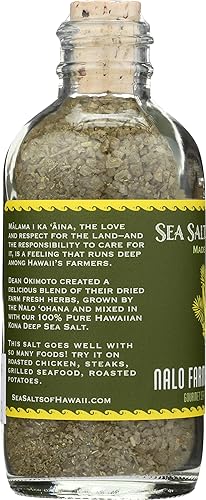 Miniatura 4 de Sea Salts of Hawaii Farm Fresh Herbs - Sal marina hawaiana saborizada, botella de 4 onzas, fabricada en Hawái
