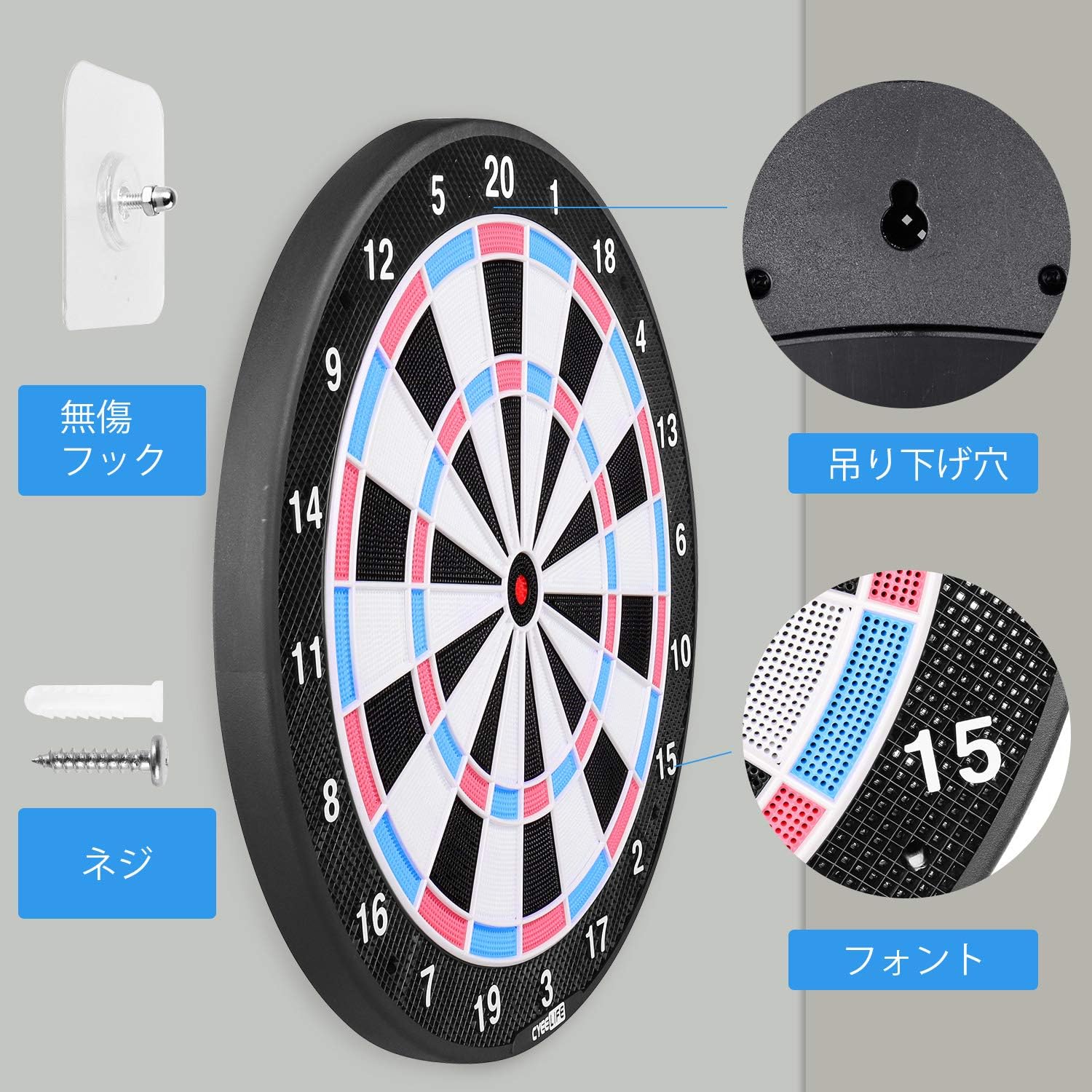 Cyeelife ピンク ソフトダーツボード 18in Dartboard 6本のダーツ 15g 6本無傷フック 30個 ブラックチップ 練習 静音 Jksbmlqq7k キッチン 台所用品 Www Elghoniemy Com Cyeelife ピンク ソフトダーツボード 18in Dartboard 6本のダーツ 15g 6本無傷フック 30個 ブラックチップ 練習 静音 Jksbmlqq7k キッチン 台所用品 Www Elghoniemy Com