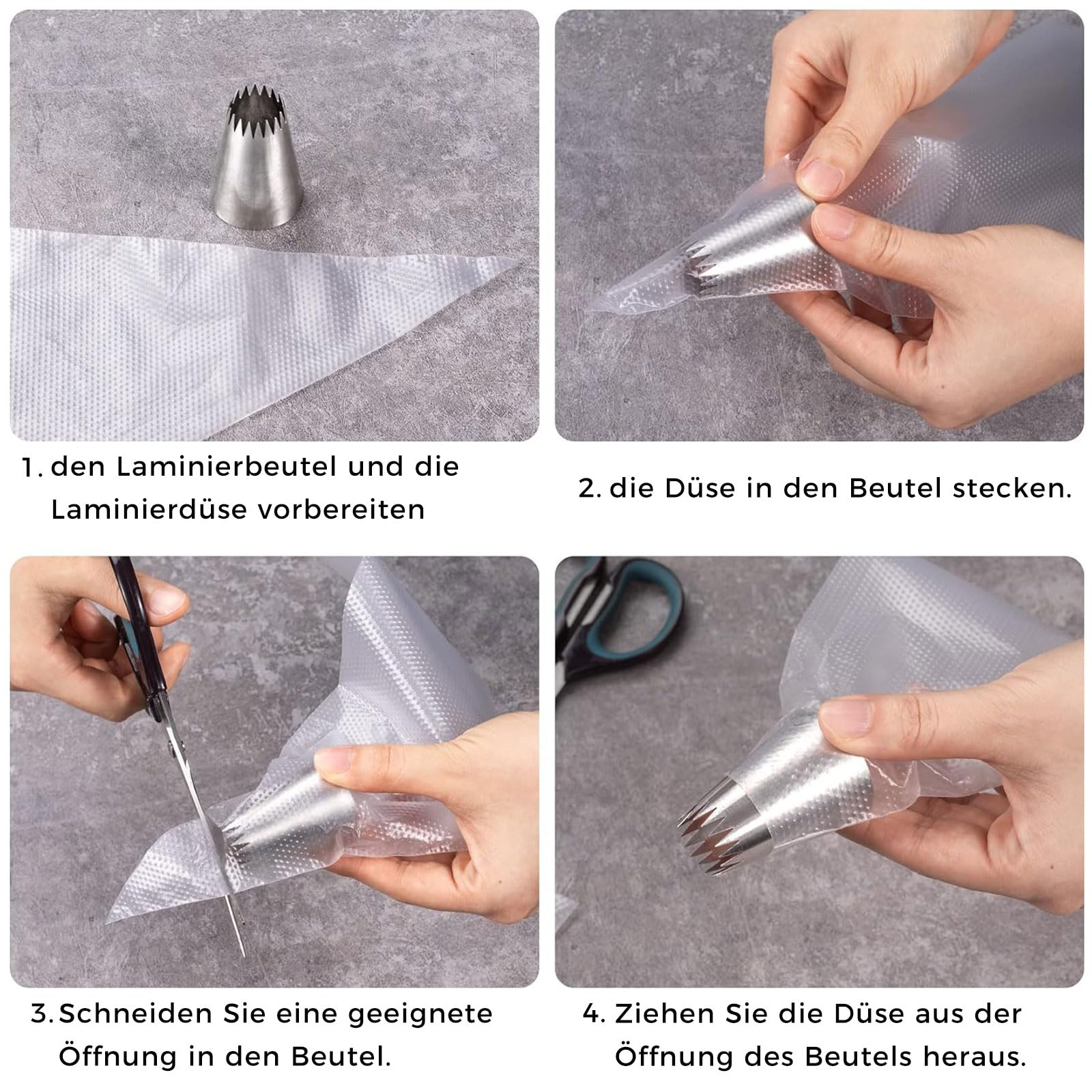 Lot de 10 Douilles Professionnelles, Douilles à Pâtisserie Ebouts de Tuyauterie (1, 2D, 2F, 4B Lot de 10 Douilles Professionnelles, Douilles à Pâtisserie Ebouts de Tuyauterie (1, 2D, 2F, 4B