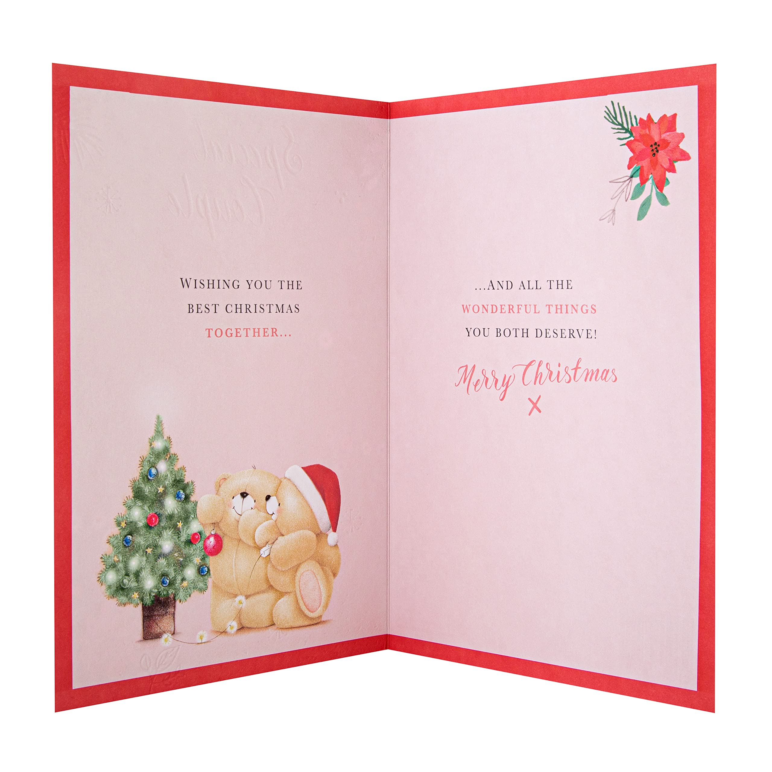 Hallmark Biglietto Di Natale Per Fidanzato - Forever Friends Con Banner 3D E Lamina Rossa