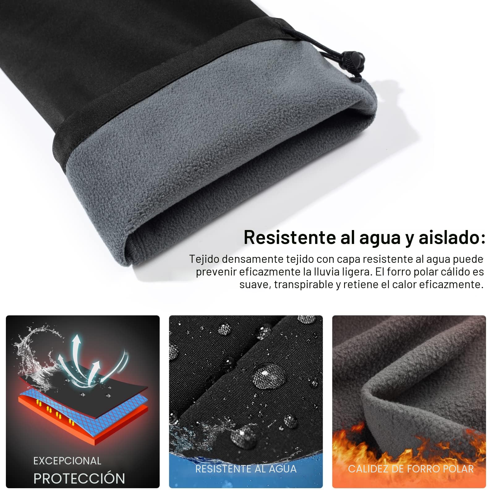 MOCOLY Pantalones Trekking Mujer Invierno Impermeable Montaña Senderismo Esquí Pantalones Térmicos con Forro Polar Pantalones Deportivos para Caza al Aire Libre Ciclismo Trabajo