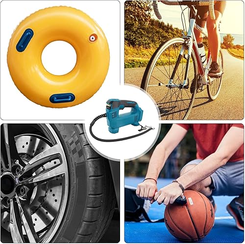 Miniatura 2 de 160PSI Portable LED Light Handheld Air Pumps with Digital Pressure Gauge for Car Motorcycles Bikes Outdoor Indoor Use Digital Display Compressor